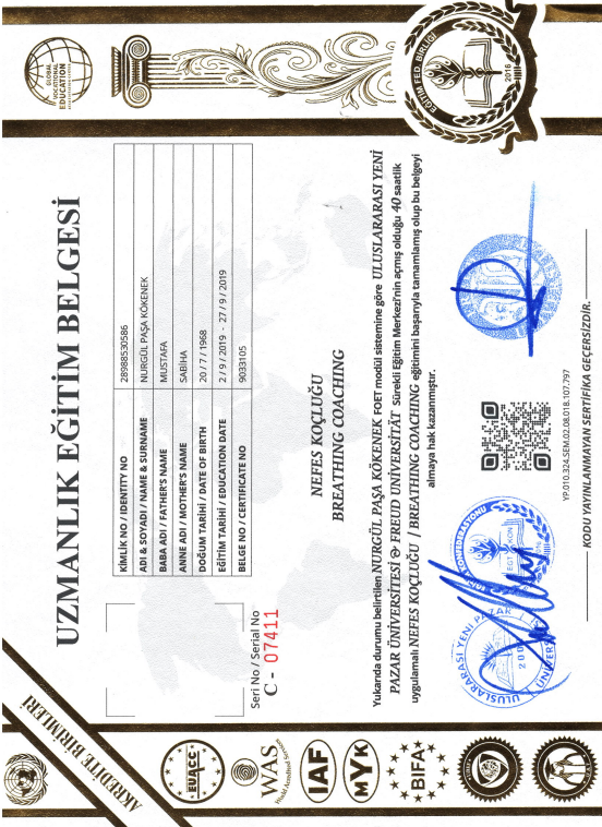 Uzmanlık Eğitim Belgesi 