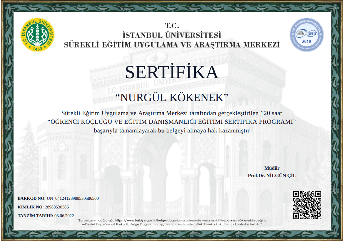 Öğrenci Koçluğu Eğitim Sertifikası